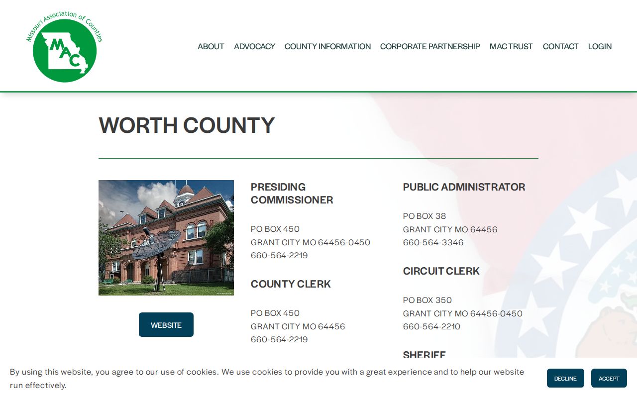 Worth County criminal records officials directory
