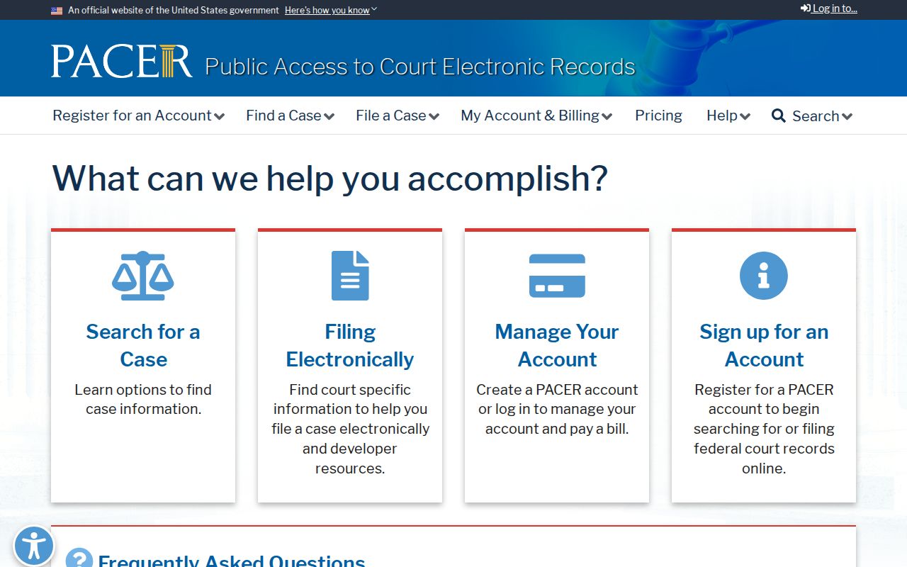 Worth County federal criminal court case search through PACER