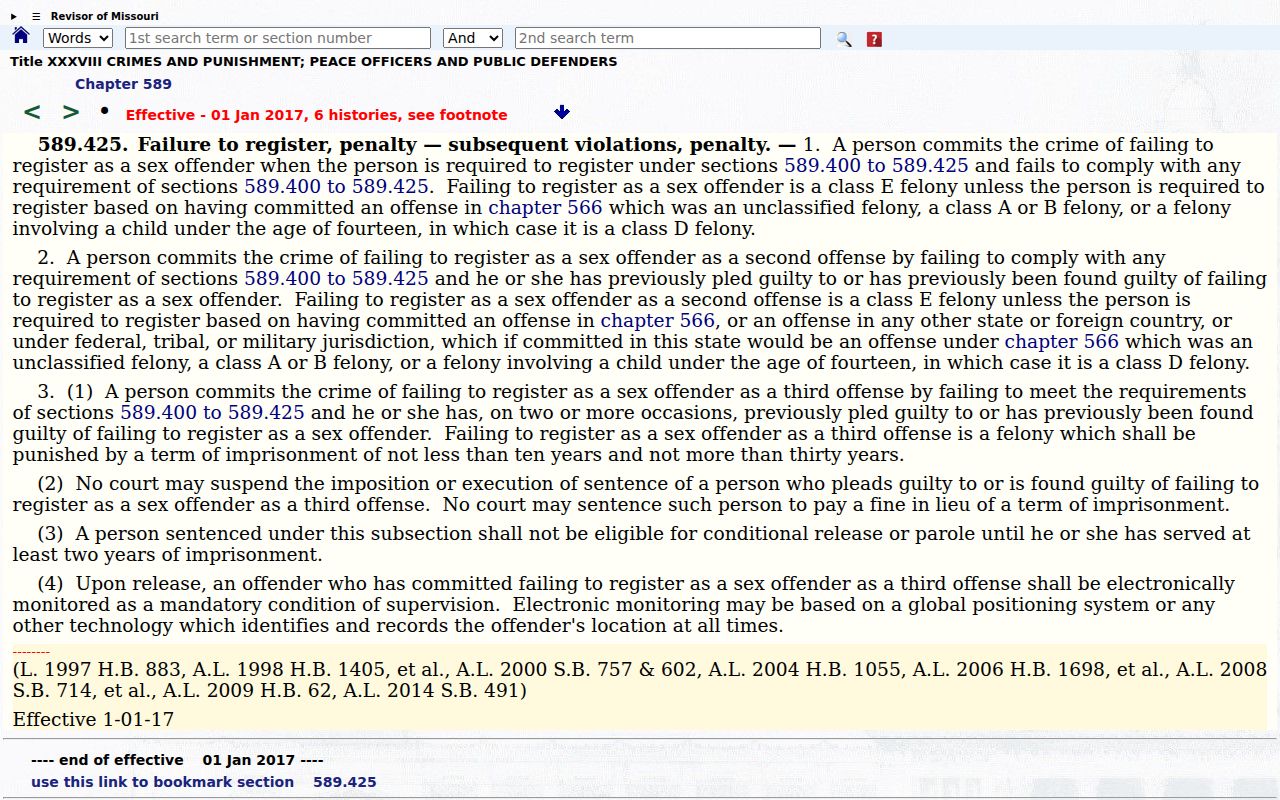 Worth County sex offender registry failure to register law